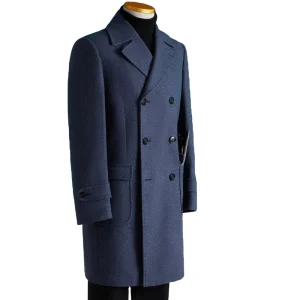 New Arrival Long Casual Coat Custom Mens Outerwear Wool Knitted Coat Fashion Winter Keep Warm Gentleman Coat