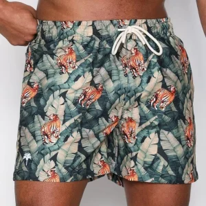 New Arrival Men’s Plus Size Breathable Leopard Print Swim Trunk Swimwear Customizable Recycled Eco Friendly Quick Dry