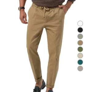 New Business Casual Men’s Pants Loose Large Size Elastic Waist Versatile Color Sports