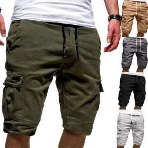 New Casual Pants Sports Summer Men’s Shorts Overalls Multi Pocket Beach Pants Five Point Pants