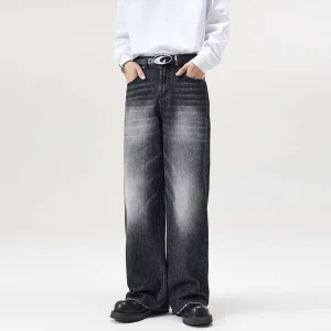 New Custom Spring Summer Autumn Men’s Straight-leg Jeans Casual Solid Color ODM Supply Quick Dry Fashion Style men’s jeans