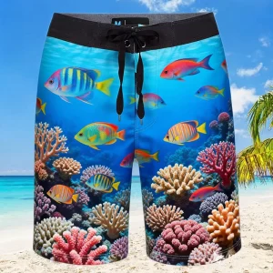 New Design Durable Polyester Boardshorts Custom Logo Quick Dry Men’s Swimwear Swim Trunks