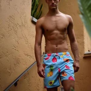 New Design Men’s Casual Mid Waist Swimwear Custom Printed Recycled Board Shorts Beach Bathing Suits Swimming Trunks