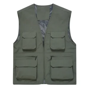 New Design Men’s Lightweight Quick Dry Running Cargo Vest With Multi Pockets