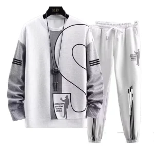 New Design Sports Man Polo Long Sleeve Shirts With Long Pants Sets Casual Golf Polo Sports Shirt Men’s Sets