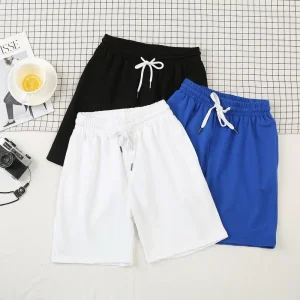 New Fashion Men’s Casual Shorts High Quality Solid Color Short Pants Men’s Summer Beach Breathable Shorts