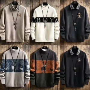 New Fashionable Cotton Knitted Cardigan for Men Loose Breathable Anti-Pilling Quick Dry Button Warm Winter