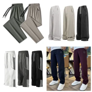 New High quality Men’s Casual Pants, Men’s Loose and Comfortable Wide Leg Pants, High end Sports and Casual Pants