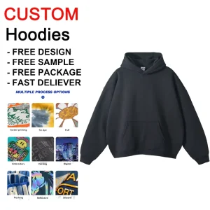 New Hot Sales Customized Men’s Hoodies High Quality Heavyweight Oversized Hoodies Apparel Processing Services Custom Hoodies