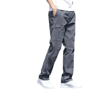 New Joggers Cargo Pants for Men Casual Hip Hop Pocket Male Trousers Sweatpants Streetwear Ribbons Techwear Pants