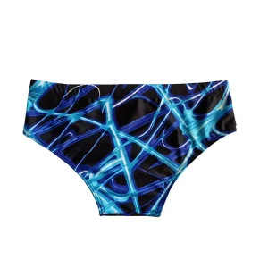 New Low Rise Men’s Swim Briefs Quick Dry Swimwear Solid Color & Print Swim Trunks with Drawstring for Beach Pool