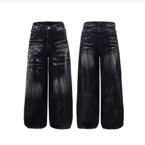 New Men’s Fashionable Black Jeans High Quality Denim Comfortable Fit Stylish Design for Daily Wear and Casual