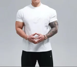 New Men’s Summer Sports Casual Running Workout Fitness Training Quick Dry Breathable Solid Short Sleeve T Shirt