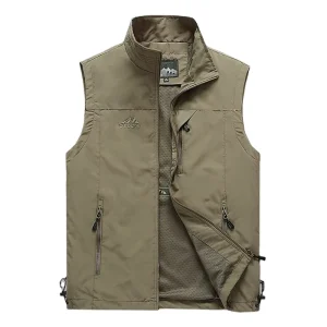 New Style Cool Outdoor Leisure Cargo Oversized Photographer Fishing Vest Waistcoat Sports Jacket for Men Men’s Vest