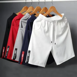 New Style Custom Logo Letter Printing Outdoor Elastic Tether Summer Polyester Cotton Shorts for Men Casual Men’s Shorts