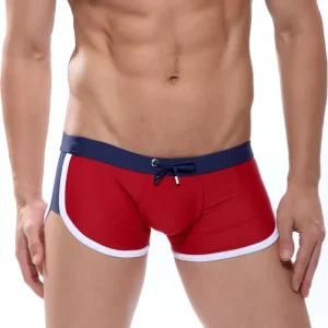 New Style Fashion Men’s Swim Trunks Quick Drying Nylon Cotton Drawstring Closure Large Size Beach Shorts