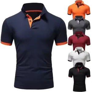 New Summer Fashion Men Work Clothes Custom Logo Men’s Short Sleeved Shirt Blank Polo Shirts for Men