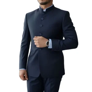 New lb Designed Safari Mandarin Collar Men’s Suits Blazer Casual High Quality Chinese Tang Suits for Men
