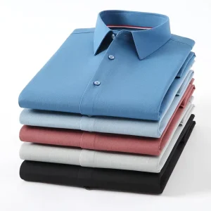 Non iron Bamboo Fiber Long Sleeve Button Down Men’s Shirt