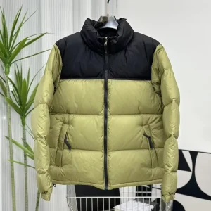 North Classic Custom Men’s Logo Cotton Puff Jaket Winter Bubble Padded Coat Black Polyester Outdoor Puffer Face