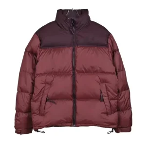 North Classic Custom Winter Windproof Men’s Waterproof Cotton Fleece Stand Collar Biker in White and Face