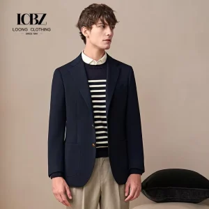 Notched Lapel Blazer Fancy Men Suit Pure Wool Business Casual Men’s Jackets Suit Jacket Coat Suit Set Dress