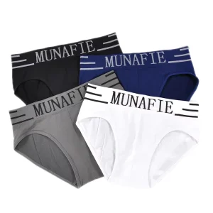 Nylon Printed Letter Comfy Underpants Soft Good Elasticity Seamless Men’s Briefs