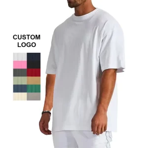ODM 100% Cotton Tshirts Custom Logo Print Plain Men’s Oversized Heavyweight T-shirt T Shirts for Men