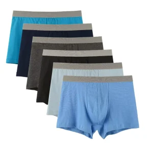 ODM&OEM Breathable Cotton Men’s Boxer Briefs Sweat-wicking Mid-Rise Underwear Woven Pure Cotton Comfortable Men Panties