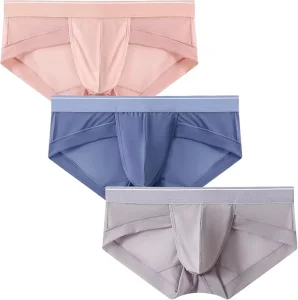 ODM&OEM Men’s Mid Rise Polyamide Briefs Seamless Breathable Anti Bacterial Solid Color Knitted Underwear Custom Waist Daily Wear