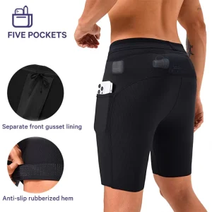 OEM 2 in 1 Men’s Outdoor Lightweight Breathable 4 Inch Skinny Fit Summer Custom Tight Compression Biker Running Sports Shorts