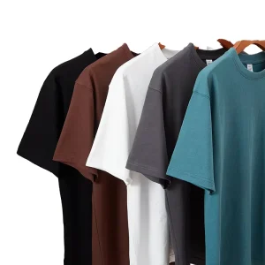 OEM Basic Oversized T-Shirt 100% Cotton Unisex Round Neck Drop Shoulder Custom Logo Embroidery Printing High Quality Streetwear