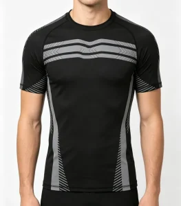 OEM Custom Logo 95% Polyester 5% Spandex 190-240GSM Slim Fit Muscle Compression Bodybuilding Men Quick Dry Gym T-Shirt for Men