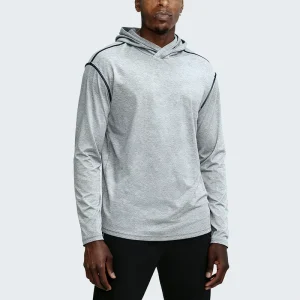 OEM Custom Men’s Gym Hoodies Quick Dry Stretch Lightweight Training Running Outdoor Jogging Sweatshirt Fitness Sportswear