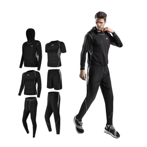 OEM Custom Men’s Short Sleeve Workout Tights Gym Clothes Fitness Apparel Spring Sports T Shirt Running Wear