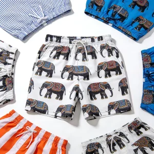 OEM Custom Men’s Swim Trunks Boardshorts Casual Fitness Swimwear with Printed Beach Shorts Mens Swimwear