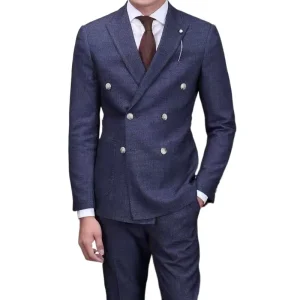 OEM Custom Style Size Color Corporate Formal Men’s Suit 2-Piece Jacket Pants Slim Fit Business Peaked Lapel Luxury Suit for Men