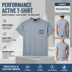 OEM Custom logo Activewear Muscle Fit Quick Dry Lightweight High Elasticity Men’s T-shirt Gym Workout t Shirt for Men