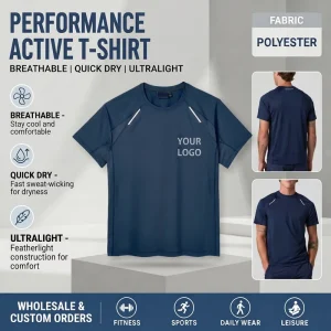 OEM Custom logo Performance Muscle Fit Quick Dry Lightweight Raglan Sleeves Men’s T-shirt Gym Workout t Shirt for Men