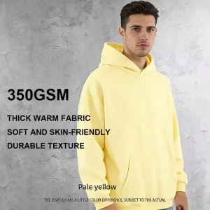 OEM Customize logo Men’s Sweatshirt Heavy Weight Oversized 350GSM Fleece Winter Hoodie