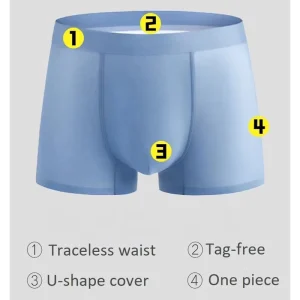 OEM Customized Design Plain Brief Underwear Breathrable Seamless Plain Multi Color Men’s Boxers