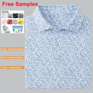OEM Design Custom Logo Quick Dry 88% Polyester 12% Spandex Golf Polo Tee for Men Premium Sublimation Men’s Polo Shirts