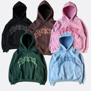 OEM Design logo 100% Cotton Unisex Winter Fleece Heavyweight Oversized Casual Puff Printing Hoodie Streetwear
