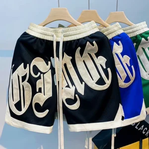 OEM Double Layer Sublimation Breathable Shorts Hip Hop Baggy Jogger Gym Blank Basketball Custom Mesh Men’s Shorts