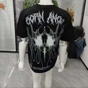 OEM Dtg Print Streetwear Graphic Tees Vintage Blank Oversized T Shirt 100% Cotton Loose Tshirt Custom Plain Blank Men’s T shirt