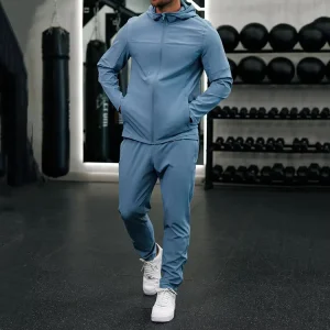 OEM High Quality Men’s Lightweight Jacket & Pants Set Comfortable Casual & Athletic Tracksuit