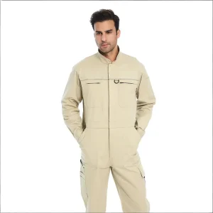 OEM Jumpsuit Workwear Multi Pocket Breathable Zipper Coverall Durable Durable Poly-Cotton Twill With Vented
