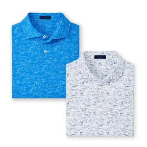OEM Luxury Men’s Golf Polo Shirt Slim Fit High Quality Durable Stretch Quick Dry Allover Embroidery and Digital Printing