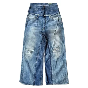 OEM Manufacturer Custom Men’s Straight Jeans Washed Breathable Loose Denim Trousers Wide Leg Winter Colored Woven
