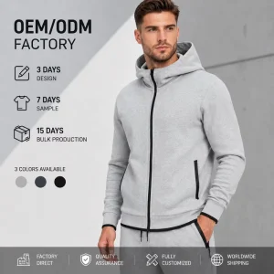 OEM Men’s 100% Cotton Fleece Technology Sweatshirt Hoodie Solid Color Dyed Custom Logo Autumn Acid Wash